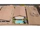 Aerial view of backyard with pool and desert landscaping at 1081 Via Gandalfi, Henderson, NV 89011