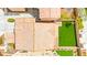 Aerial rooftop view showcases tile roof and manicured backyard at 1887 Hollywell St, Las Vegas, NV 89135