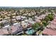 Overhead view of a suburban neighborhood with tree-lined streets, landscaped yards, and community atmosphere at 2113 Waterbury Ln, Las Vegas, NV 89134