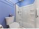Practical bathroom with a shower and toilet area, designed for functionality and ease at 2113 Waterbury Ln, Las Vegas, NV 89134