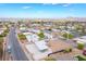 An aerial view of the residential area with flat backyard under blue sky at 266 Tungsten St, Henderson, NV 89015