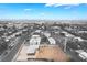 Aerial shot in black and white partially showing the property with desert-style yard at 266 Tungsten St, Henderson, NV 89015