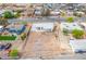An aerial shot of the property highlighting the location within the community and the surrounding landscape at 266 Tungsten St, Henderson, NV 89015