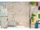 Aerial view of flat backyard with metal fences and red car at 266 Tungsten St, Henderson, NV 89015
