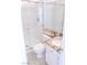 Bathroom with modern shower and marble countertop at 2753 Devita Cir, Las Vegas, NV 89117