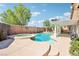 Beautiful backyard pool and spa area, perfect for relaxing and entertaining outdoors at 3913 Ricebird Way, North Las Vegas, NV 89084