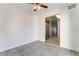 Dining area with ceiling fan and tile flooring, connected to the updated kitchen at 3925 Torsby Pl, Las Vegas, NV 89119