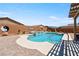 Sparkling swimming pool and spa area offers a luxurious outdoor retreat with a tranquil atmosphere at 3966 E Garfield Dr, Pahrump, NV 89061