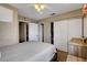 Bedroom featuring two doors and a closet with sliding doors at 4008 Lighthouse Ave, Las Vegas, NV 89110