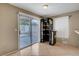 Cozy dining area with sliding glass doors leading to the outdoor patio at 4008 Lighthouse Ave, Las Vegas, NV 89110