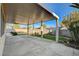 Covered patio area perfect for outdoor entertaining with concrete flooring and block wall creating a private outdoor space at 4331 Golden Palomino Ln, North Las Vegas, NV 89032