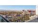 Expansive city view showcasing the vibrant skyline, lush trees, and the iconic Palms Casino Resort at 4381 W Flamingo Rd # 18320, Las Vegas, NV 89103