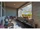 Cozy outdoor patio with comfortable seating, offering great views of the neighborhood at 494 Mahogany Ridge St, Las Vegas, NV 89138