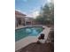 Beautiful pool area with a view and plenty of sunshine to relax in the backyard at 7894 W Patrick Ln, Las Vegas, NV 89113
