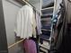 Walk-in closet with ample storage space and organized shelving at 8072 Cimarron Ridge Dr # 201, Las Vegas, NV 89128