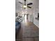 Contemporary living room with hardwood floors, modern decor, and ample natural light at 8072 Cimarron Ridge Dr # 201, Las Vegas, NV 89128