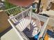 Spiral staircase gives access to the backyard and upper patio area at 8072 Cimarron Ridge Dr # 201, Las Vegas, NV 89128
