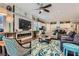 Stylish living room featuring a modern fireplace, comfortable seating, and open floor plan at , Henderson, NV 89011