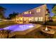 Home exterior showcasing a pool, patio furniture, backyard, and fire pit at , Las Vegas, NV 89131
