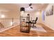 Upstairs loft area set up as an office space, with hardwood floors, and a ceiling fan at , Las Vegas, NV 89131