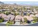 A neighborhood with mature trees, mountain views and beautiful homes, some with backyard pools at 11112 Pine Greens Ct, Las Vegas, NV 89144