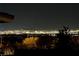 Night shot showcasing the sparkling lights of the city skyline in the distance at 12155 Sage Thunder Ave, Las Vegas, NV 89138