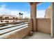 View from the balcony looking out towards the covered parking with beautiful blue sky at 2232 Aspen Mirror Way # 202, Laughlin, NV 89029