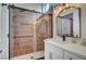 Stylish bathroom features a sliding glass shower and modern vanity at 2353 Lauren Dr, Las Vegas, NV 89134