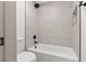 Modern bathroom features herringbone tile and black shower fixtures at 4450 San Rafael Ave, Las Vegas, NV 89120