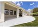 Covered patio with access to the yard, perfect for outdoor entertaining and relaxation at 5000 Linkside Dr, Las Vegas, NV 89130