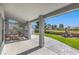 Covered patio view with outdoor seating and view of the backyard at 5000 Linkside Dr, Las Vegas, NV 89130
