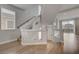 Staircase has natural light, modern banisters, and hardwood floors at 6056 Atlantis Dream Ave, Las Vegas, NV 89139