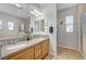 Large bathroom with a double vanity, tile floors, and separate tub and shower at 6271 Sunset Spring Ave, Las Vegas, NV 89122