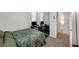 Bedroom with a mirror door closet and dedicated workspace at 6271 Sunset Spring Ave, Las Vegas, NV 89122