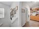 Upstairs hallway featuring built-in storage and decoratively adorned wall at 6271 Sunset Spring Ave, Las Vegas, NV 89122