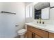 Elegant bathroom featuring sleek fixtures and stylish black accents at 6324 Eugene Ave, Las Vegas, NV 89108