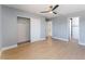 Bright bedroom with large sliding door closets and neutral paint at 6324 Eugene Ave, Las Vegas, NV 89108