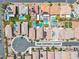 Aerial view of homes showing pool, and meticulously maintained landscaping, highlighting community charm at 7545 Fontera Ct, Las Vegas, NV 89139