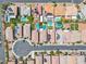 Aerial view of homes showing pool, and meticulously maintained landscaping, highlighting community charm at 7545 Fontera Ct, Las Vegas, NV 89139