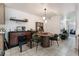 Cozy dining area featuring tiled floors and modern lighting at 7885 W Flamingo Rd # 1161, Las Vegas, NV 89147