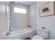 Clean bathroom featuring a shower-over-tub and modern fixtures at 7940 Castle Pines Ave, Las Vegas, NV 89113
