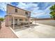 Home backyard with basketball hoop, patio, picnic table, privacy wall, and drought-tolerant yard at 7964 Lovely Pine Pl, Las Vegas, NV 89143