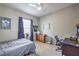 Bedroom with neutral walls, curtains, and carpet flooring at 8516 Canyon Ranch St, Las Vegas, NV 89131