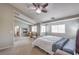 Bright main bedroom featuring high ceilings, a fireplace and natural light at 8516 Canyon Ranch St, Las Vegas, NV 89131
