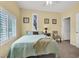 Cozy bedroom featuring a ceiling fan and bright window at 8608 Willow Cabin St, Las Vegas, NV 89131