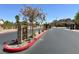 Gated community entrance with stone sign and manicured landscaping at 992 Wagner Valley St, Henderson, NV 89052