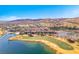 Expansive aerial view of a golf course, lake, and residential community at 1 Corte Belleza, Henderson, NV 89011