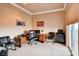 A home office bathed in natural light features neutral paint and offers room to work at 15 Via Mantova # 401, Henderson, NV 89011