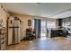 This spacious kitchen area features wood-look floors, and a stainless steel refrigerator at 2454 Paradise Village Way, Las Vegas, NV 89120