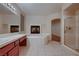 Spacious Primary bathroom with soaking tub and a glass shower at 386 Wiseton Ave, Las Vegas, NV 89183